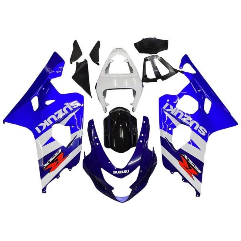 Suzuki GSXR750 (2004-2005) White, Dual Blue, Black, Red Fairings No Seat Cowl No Bolt Kit No Tank