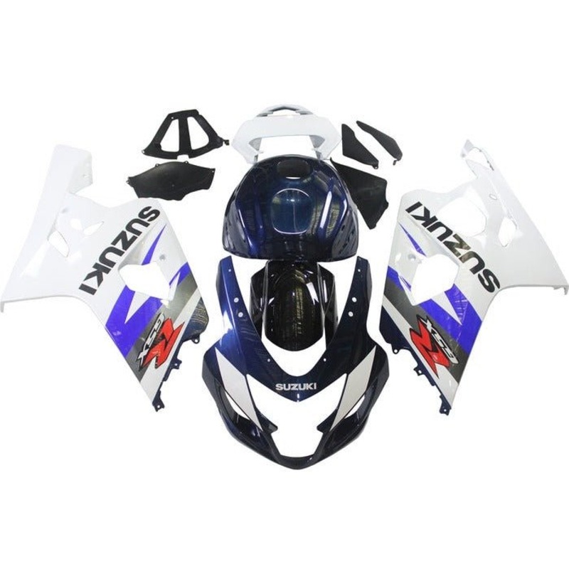 Suzuki GSXR750 (2004-2005) White, Dual Blue, Gray, Black Fairings No Seat Cowl No Bolt Kit No Tank