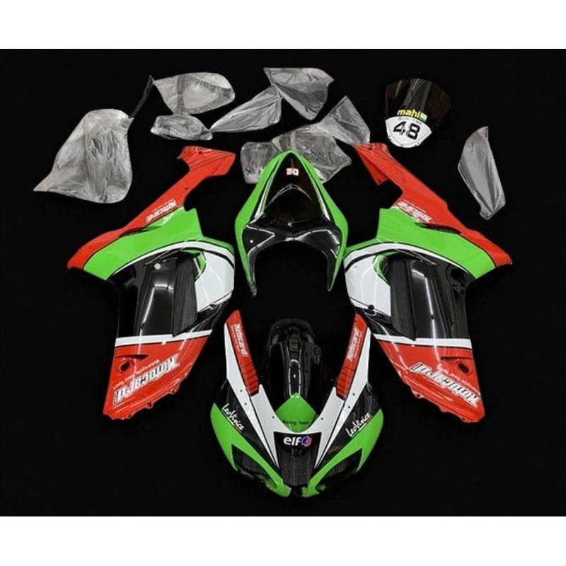 Fairings for Kawasaki Ninja ZX6R 636 (2007-2008) Red, Green, Black, White Clear Windscreen: Free No Seat Cowl No Bolt Kit