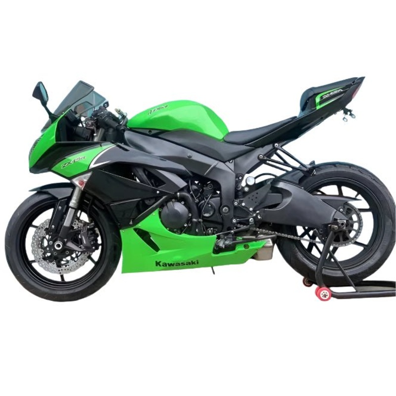 Fairings for Kawasaki Ninja ZX6R 636 (2009-2012) Gloss Green, Black Clear Windscreen: Free No Seat Cowl No Bolt Kit