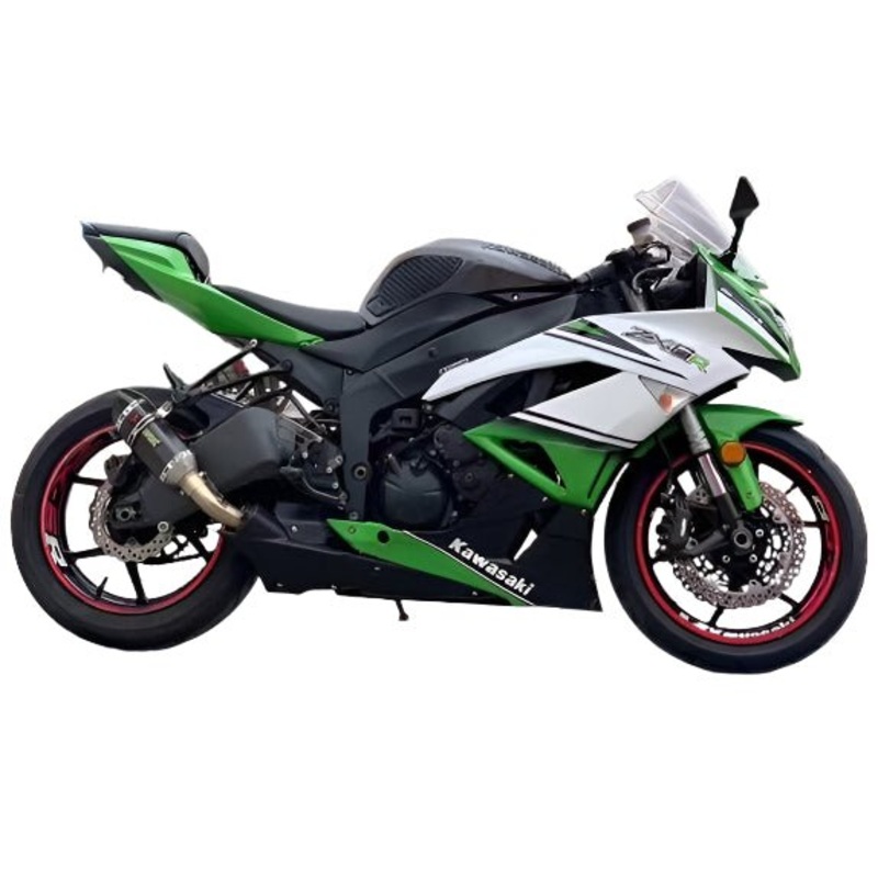 Fairings for Kawasaki Ninja ZX6R 636 (2009-2012) White, Green, Black Clear Windscreen: Free No Seat Cowl No Bolt Kit
