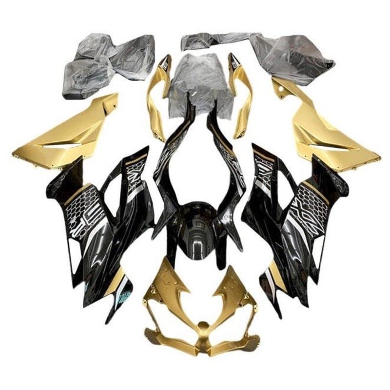 Fairings for Kawasaki Ninja ZX6R 636 (2019-2023) Gold, Black, White No Seat Cowl No Bolt Kit No Tank