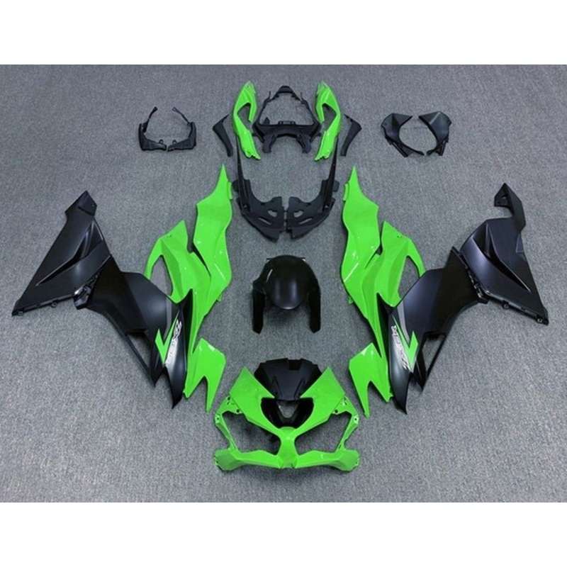 Fairings for Kawasaki Ninja ZX6R 636 (2019-2023) Green, Matte Black No Seat Cowl No Bolt Kit No Tank