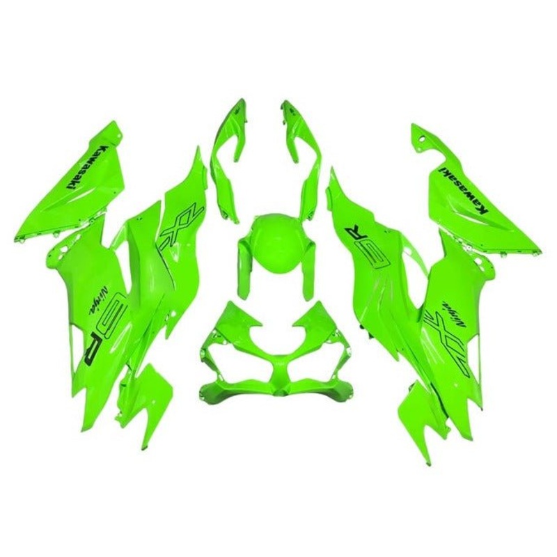 Fairings for Kawasaki Ninja ZX6R 636 (2019-2023) Green No Seat Cowl No Bolt Kit No Tank