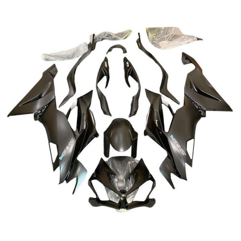 Fairings for Kawasaki Ninja ZX6R 636 (2019-2023) Matte Black No Seat Cowl No Bolt Kit No Tank