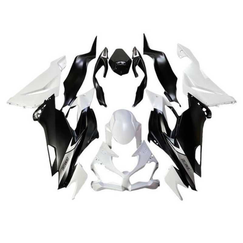 Fairings for Kawasaki Ninja ZX6R 636 (2019-2023) Matte White, Matte Black No Seat Cowl No Bolt Kit No Tank