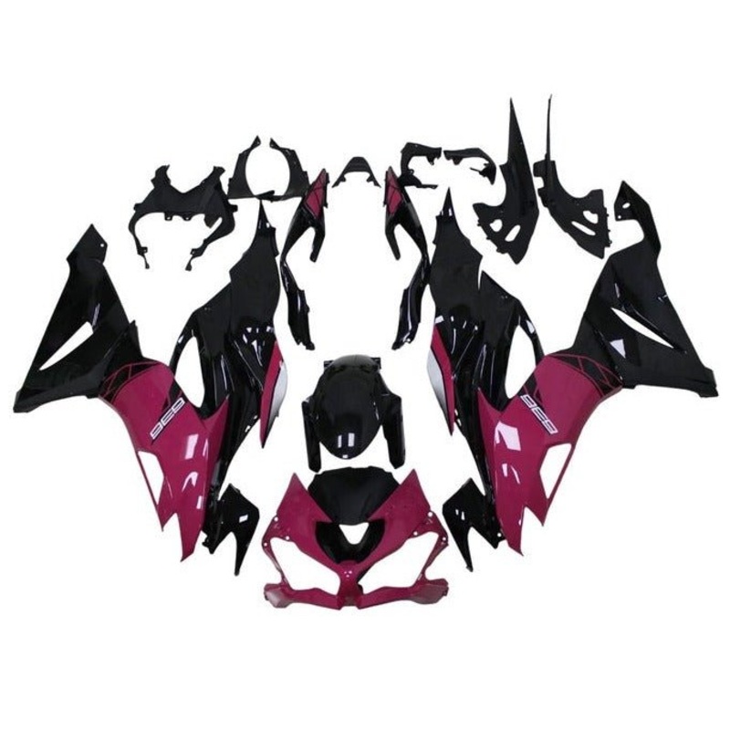 Fairings for Kawasaki Ninja ZX6R 636 (2019-2023) Pink, Black, White No Seat Cowl No Bolt Kit No Tank