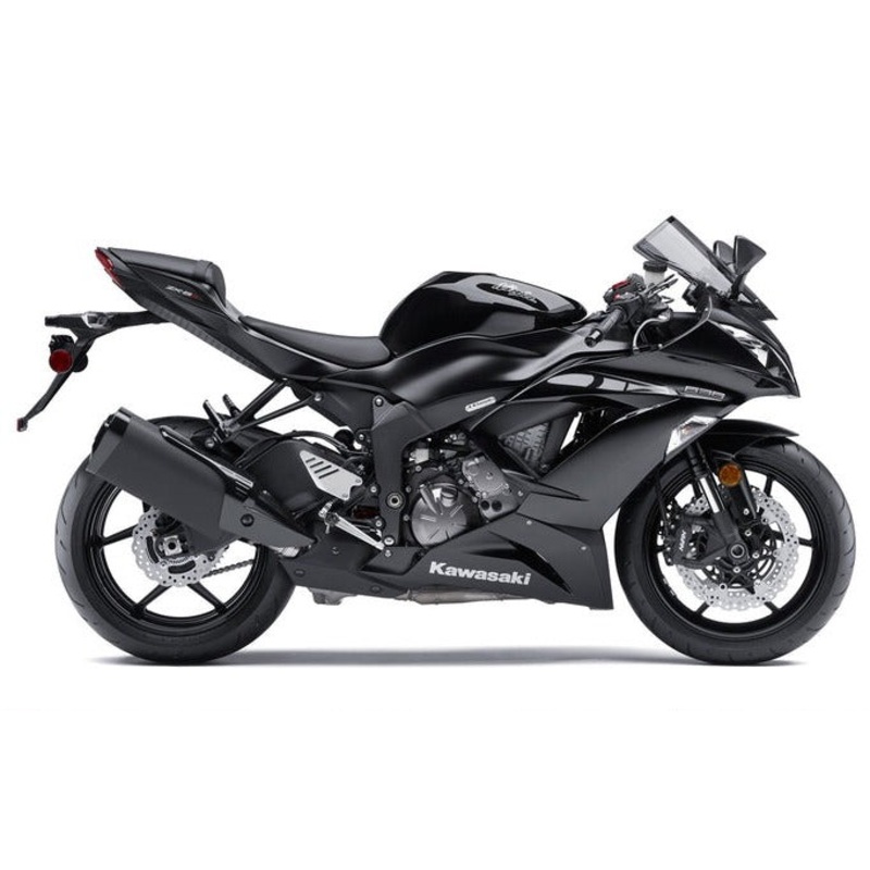 Fairings for Kawasaki ZX6R 636 (2013-2018) Black Gloss, Matte Black Clear Windscreen: Free No Seat Cowl No Bolt Kit