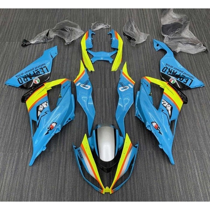 Fairings for Kawasaki ZX6R 636 (2013-2018) Blue, Yellow, Orange Clear Windscreen: Free No Seat Cowl No Bolt Kit