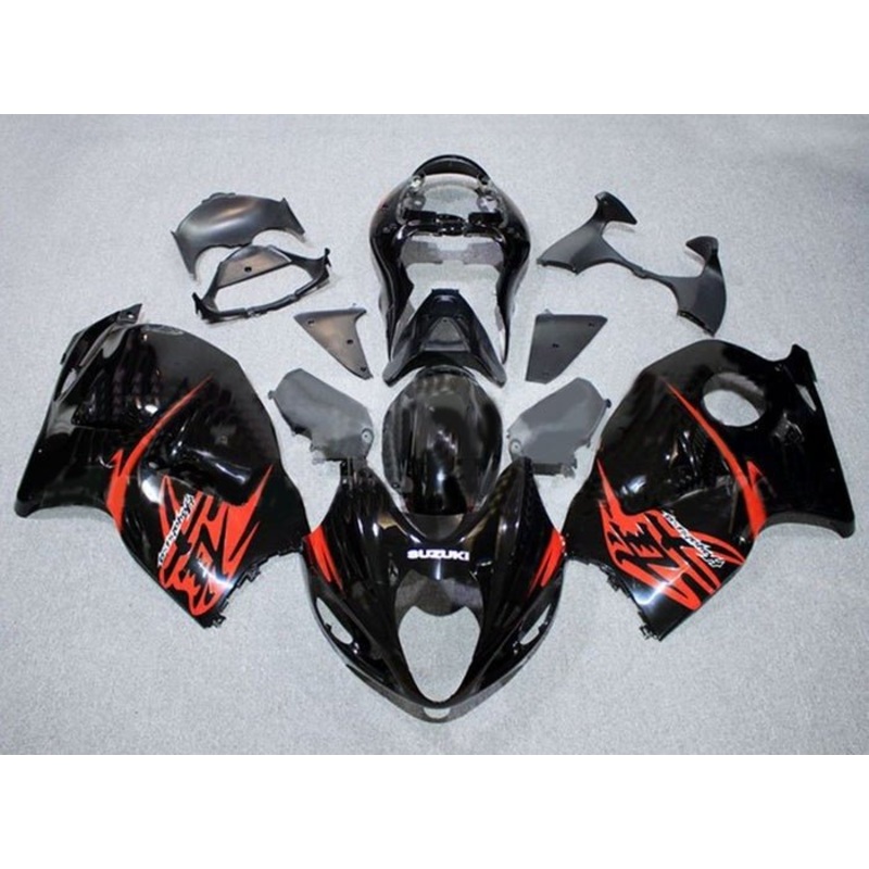 Suzuki Hayabusa (1999-2007) Black, Red Fairings No Seat Cowl No Bolt Kit No Tank