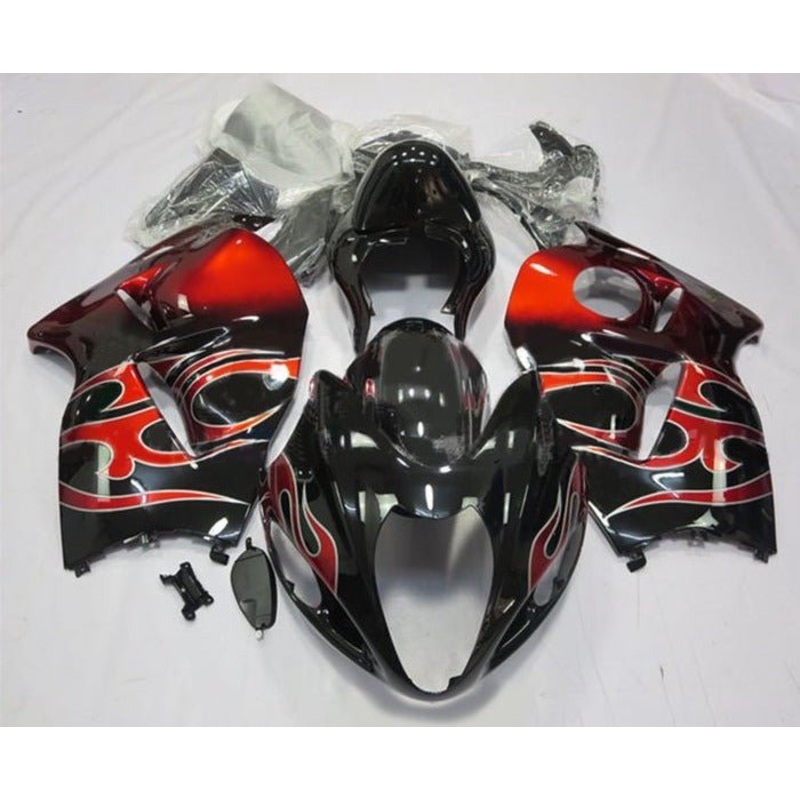 Suzuki Hayabusa (1999-2007) Black, Red Tribal Fairings No Seat Cowl No Bolt Kit No Tank