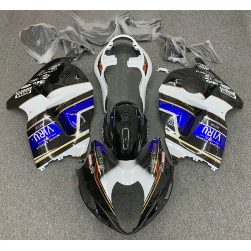 Suzuki Hayabusa (1999-2007) Black, White, Blue Viru Fairings No Seat Cowl No Bolt Kit No Tank