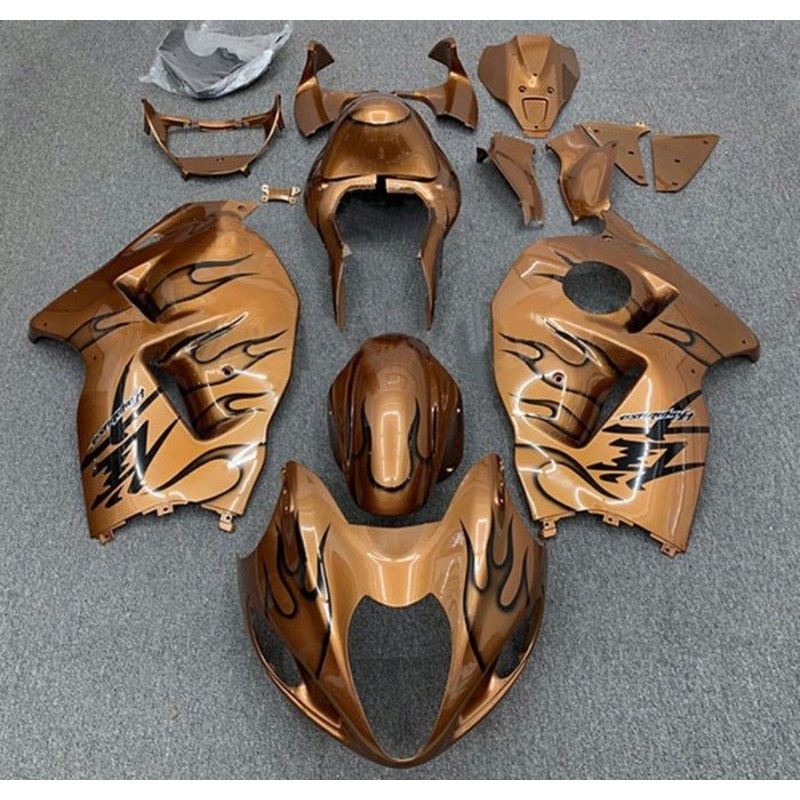 Suzuki Hayabusa (1999-2007) Brown Bronze, Black Flames Fairings No Seat Cowl No Bolt Kit No Tank