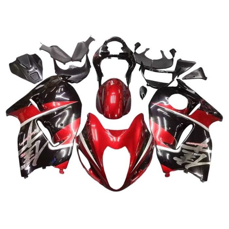 Suzuki Hayabusa (1999-2007) Dark Red, Black, Chrome Fairings No Seat Cowl No Bolt Kit No Tank