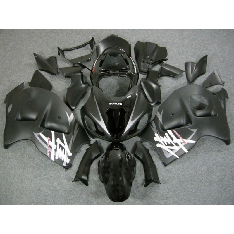 Suzuki Hayabusa (1999-2007) Matte Black, Gloss Black, White Fairings No Seat Cowl No Bolt Kit No Tank