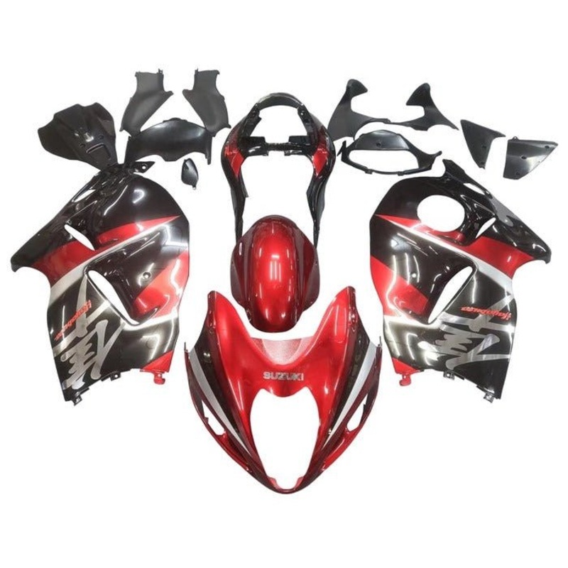 Suzuki Hayabusa (1999-2007) Red, Black, Chrome Fairings No Seat Cowl No Bolt Kit No Tank