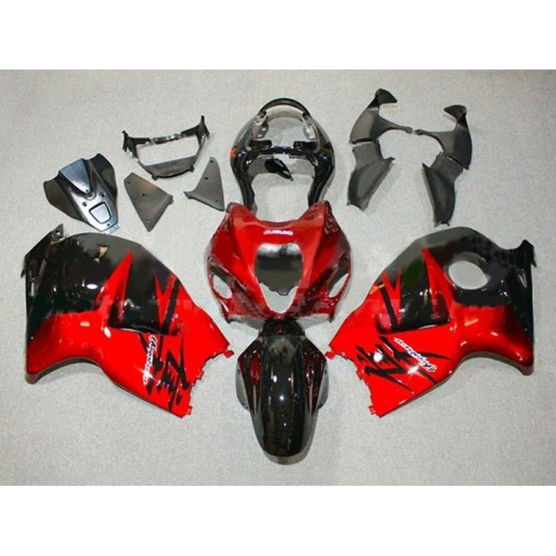 Suzuki Hayabusa (1999-2007) Red, Black Gloss Fairings No Seat Cowl No Bolt Kit No Tank