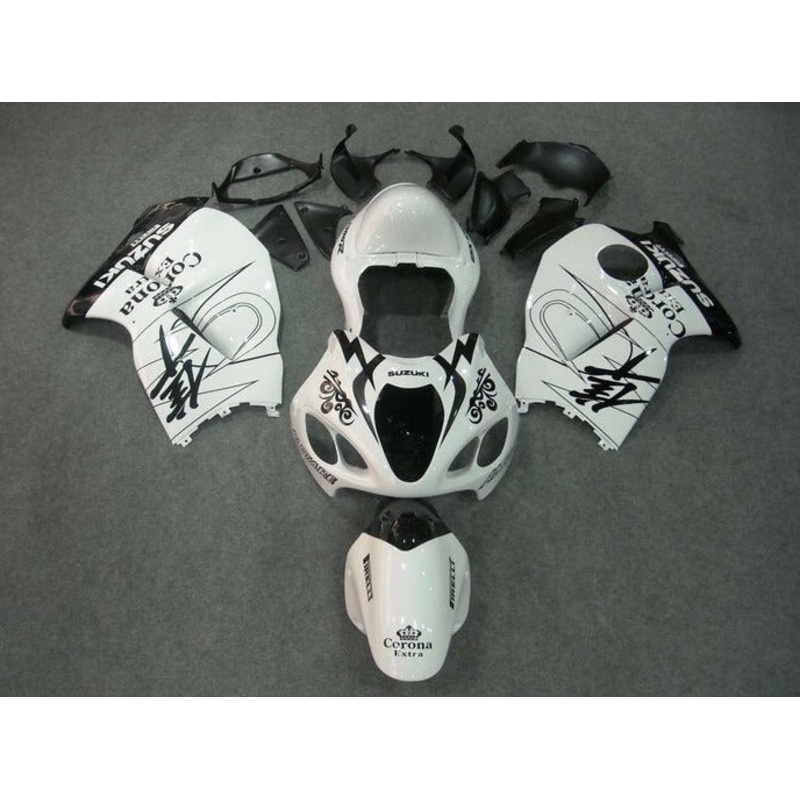 Suzuki Hayabusa (1999-2007) White, Black, Tribal Fairings No Seat Cowl No Bolt Kit No Tank