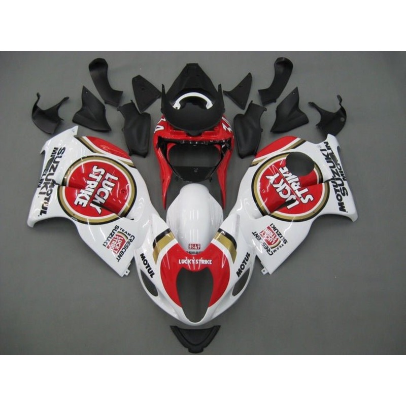 Suzuki Hayabusa (1999-2007) White, Red, Lucky Strike Fairings No Seat Cowl No Bolt Kit No Tank