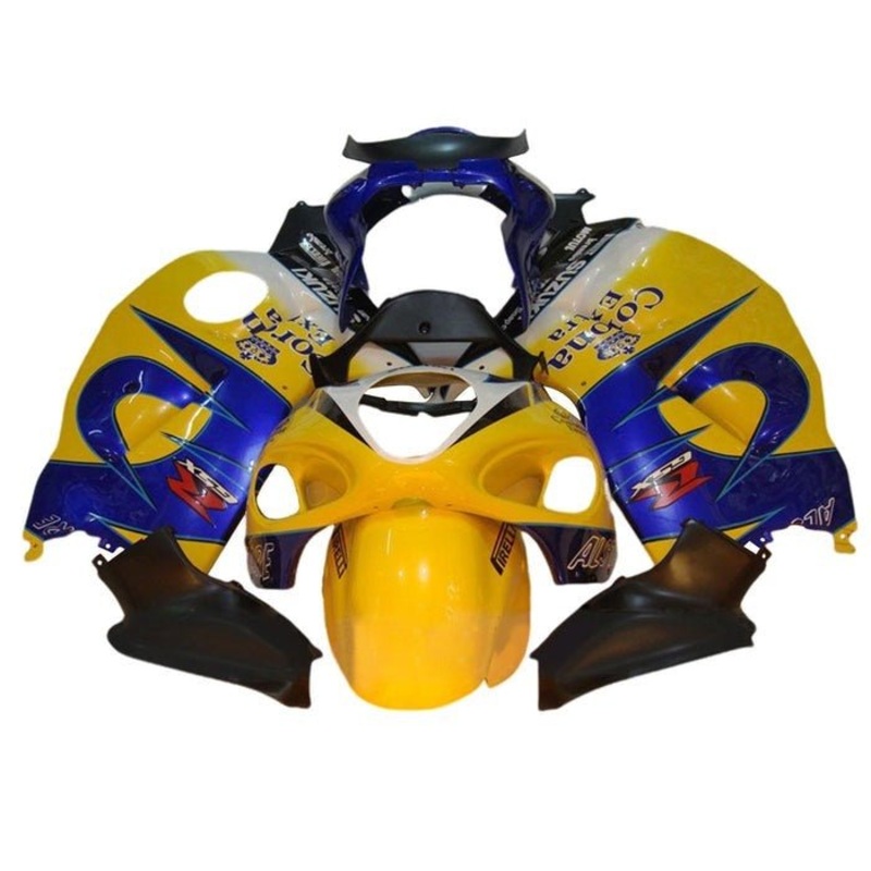 Suzuki Hayabusa (1999-2007) Yellow, Blue Corona Fairings No Seat Cowl No Bolt Kit No Tank