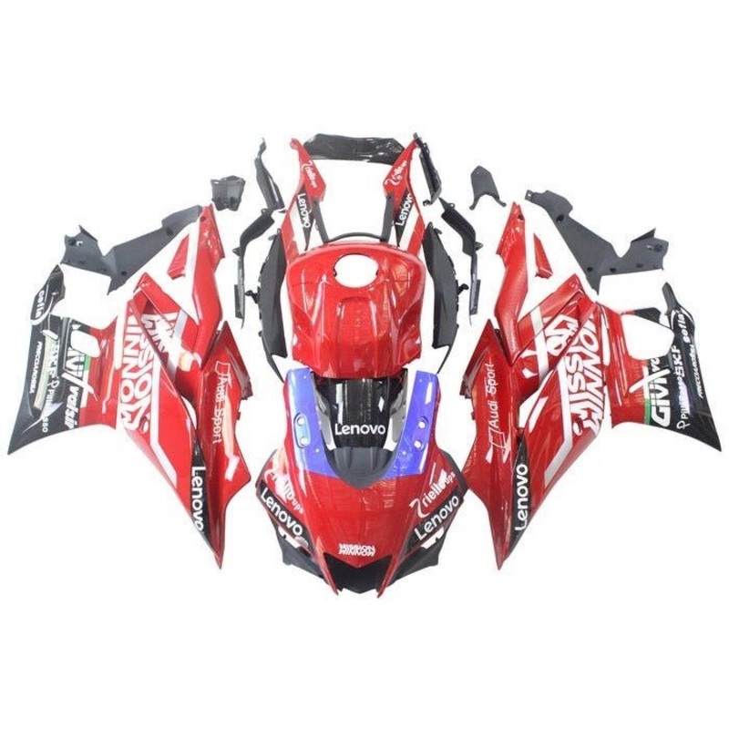 Yamaha R3 (2022-2024) Red, White Lenovo Fairings No Seat Cowl No Bolt Kit No Tank Cover