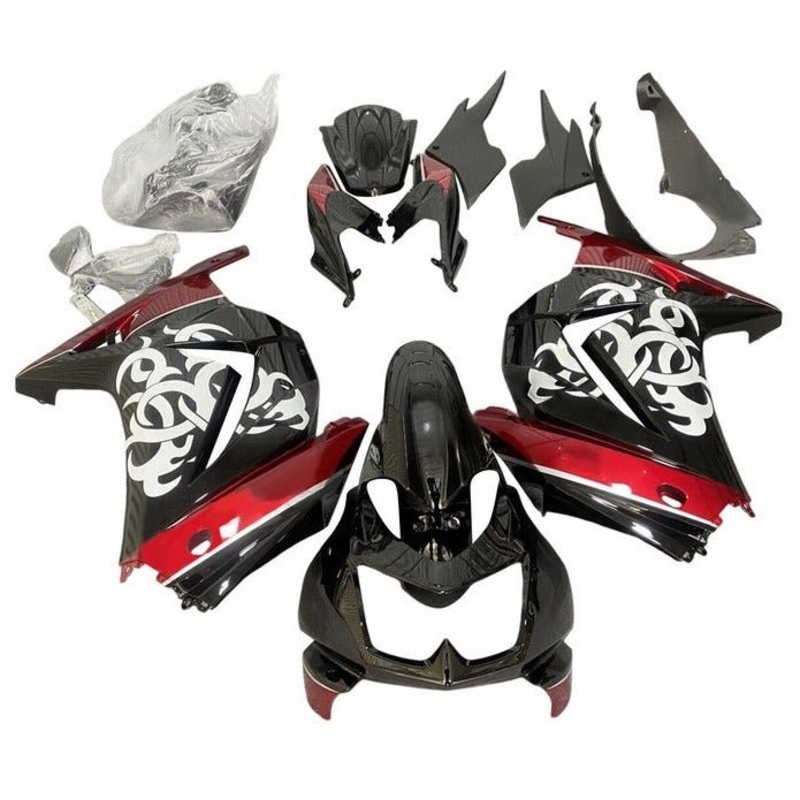Fairings for Kawasaki Ninja 250R (2008-2013) Black, Candy Red, White No Seat Cowl No Bolt Kit No Tank
