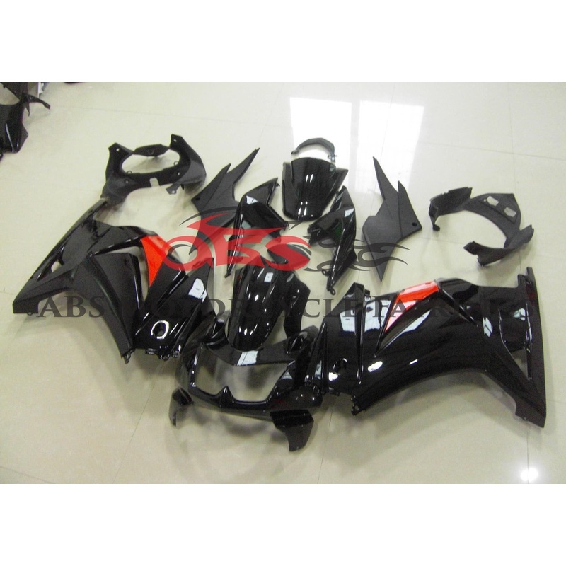 Fairings for Kawasaki Ninja 250R (2008-2013) Black, Red Accent No Seat Cowl No Bolt Kit No Tank