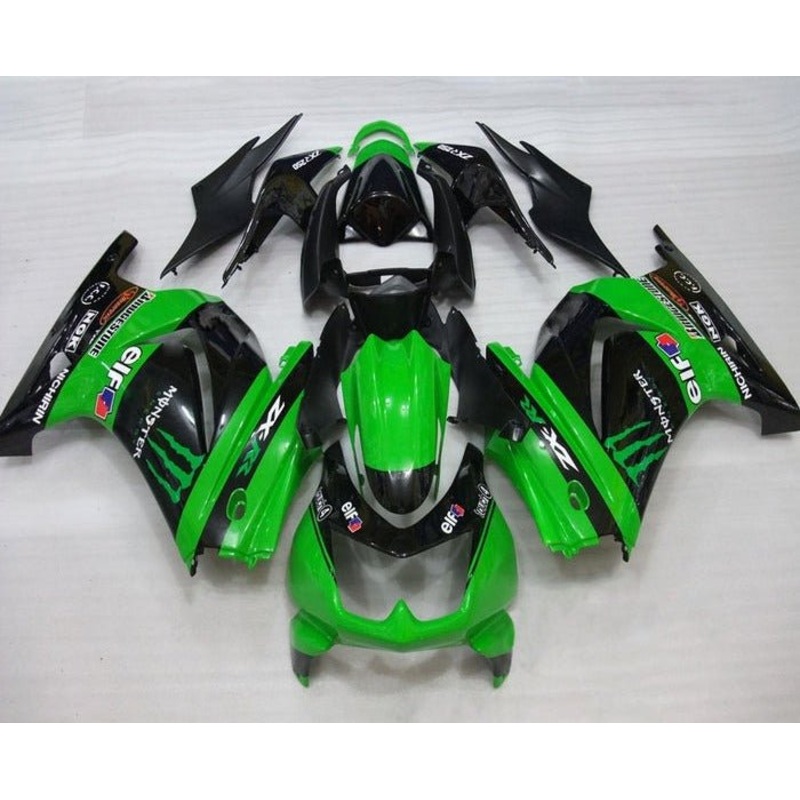Fairings for Kawasaki Ninja 250R (2008-2013) Green, Black, Elf, Monster No Seat Cowl No Bolt Kit No Tank