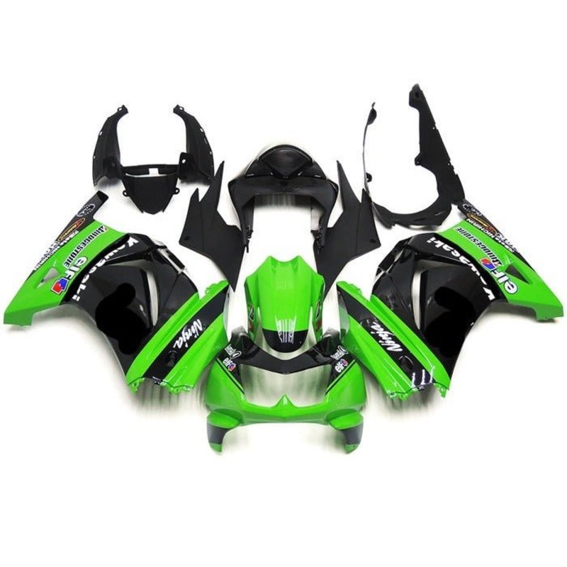 Fairings for Kawasaki Ninja 250R (2008-2013) Green, Black, White, Elf No Seat Cowl No Bolt Kit No Tank