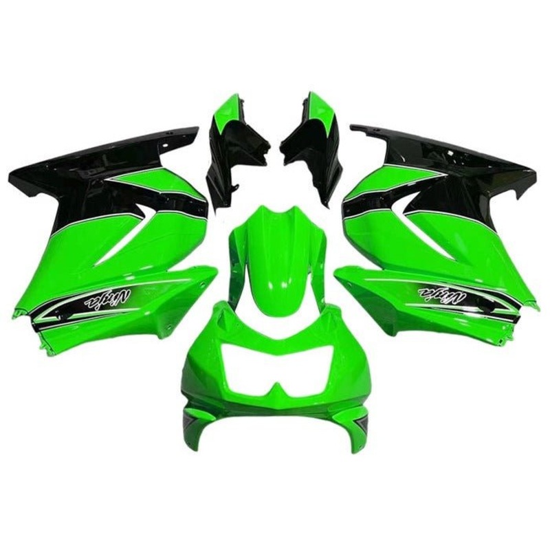 Fairings for Kawasaki Ninja 250R (2008-2013) Green, Black, White Pinstripe No Seat Cowl No Bolt Kit No Tank