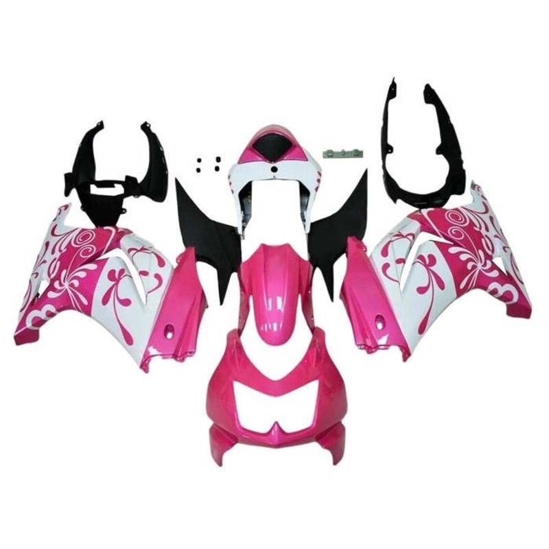 Fairings for Kawasaki Ninja 250R (2008-2013) Pink, White No Seat Cowl No Bolt Kit No Tank