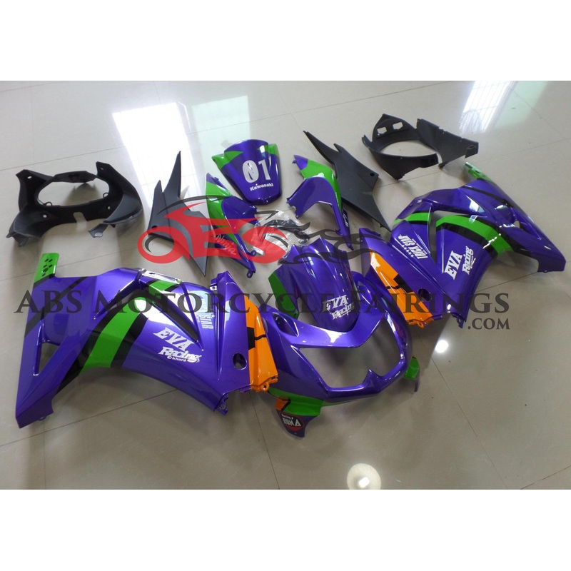 Fairings for Kawasaki Ninja 250R (2008-2013) Purple, Green, Orange, Eva No Seat Cowl No Bolt Kit No Tank