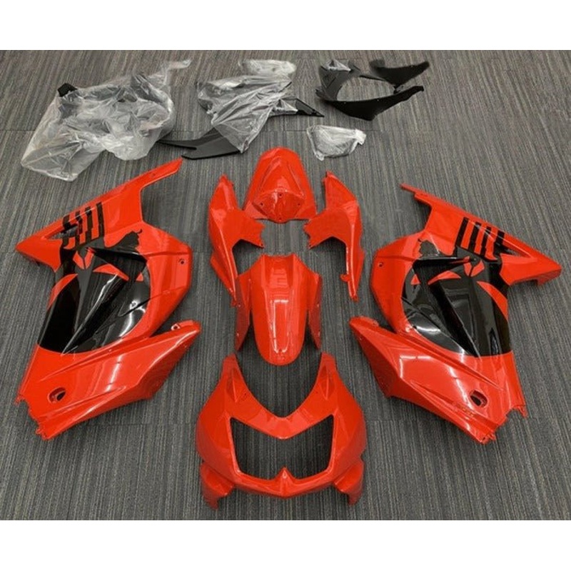 Fairings for Kawasaki Ninja 250R (2008-2013) Red, Black Skulls No Seat Cowl No Bolt Kit No Tank