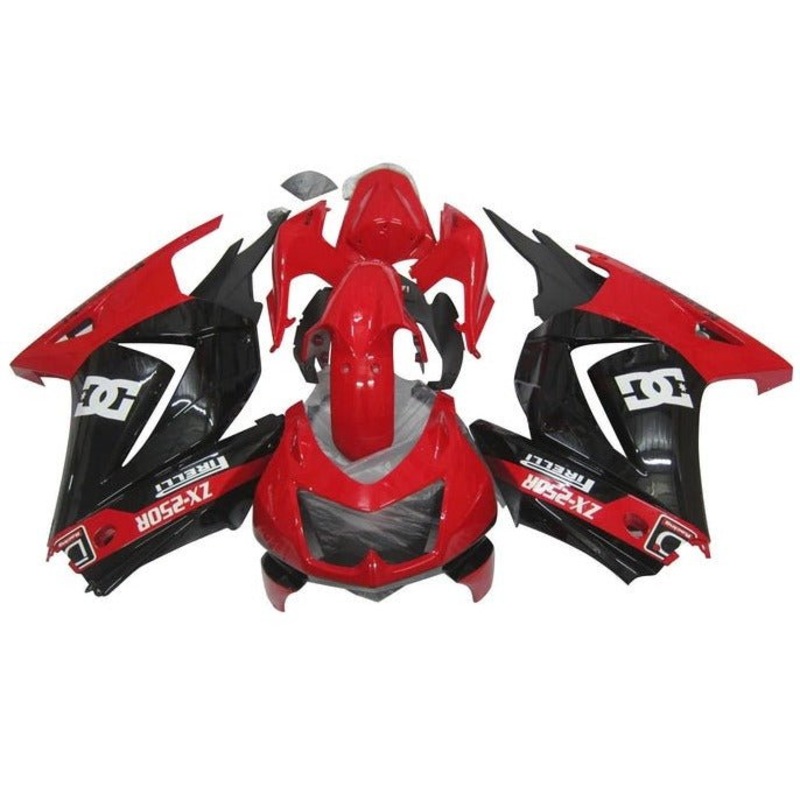 Fairings for Kawasaki Ninja 250R (2008-2013) Red, Black, White DC No Seat Cowl No Bolt Kit No Tank