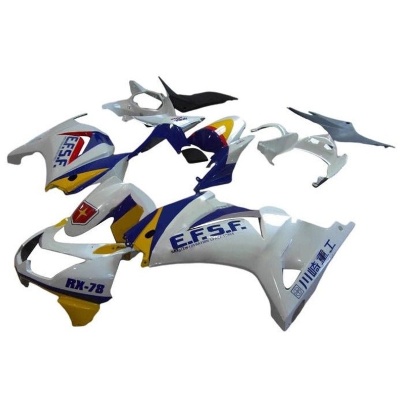 Fairings for Kawasaki Ninja 250R (2008-2013)  White, Blue, Yellow No Seat Cowl No Bolt Kit No Tank
