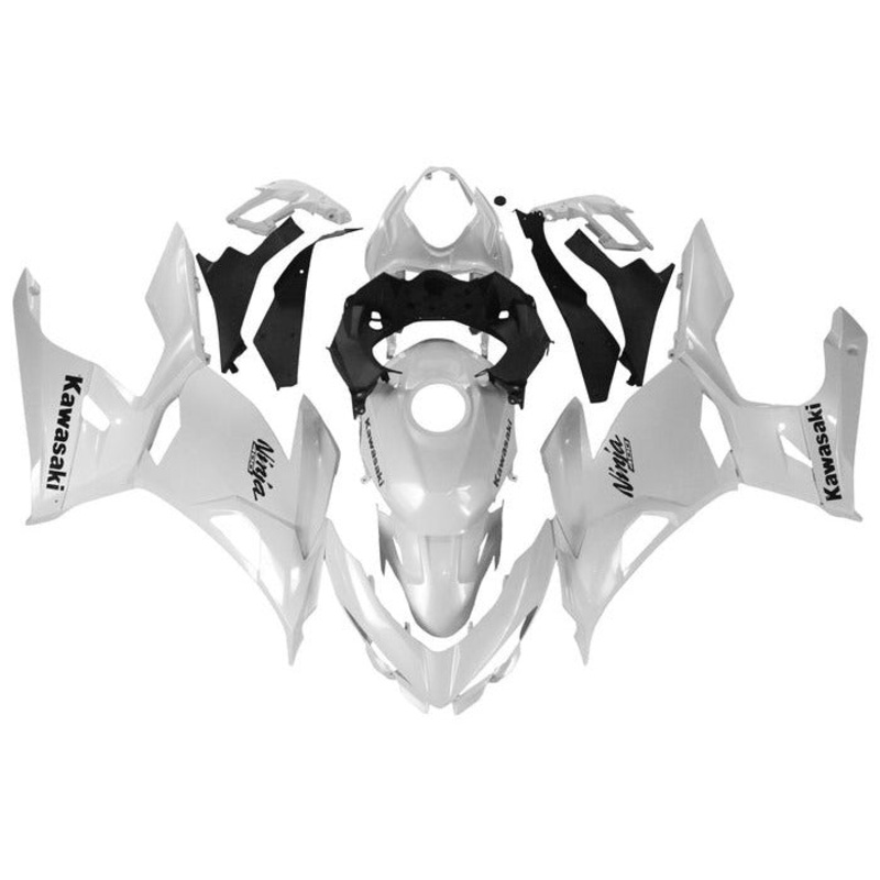 Fairings for Kawasaki Ninja 400 (2018-2023) All Pearl White No Tank No Seat Cowl No Bolt Kit