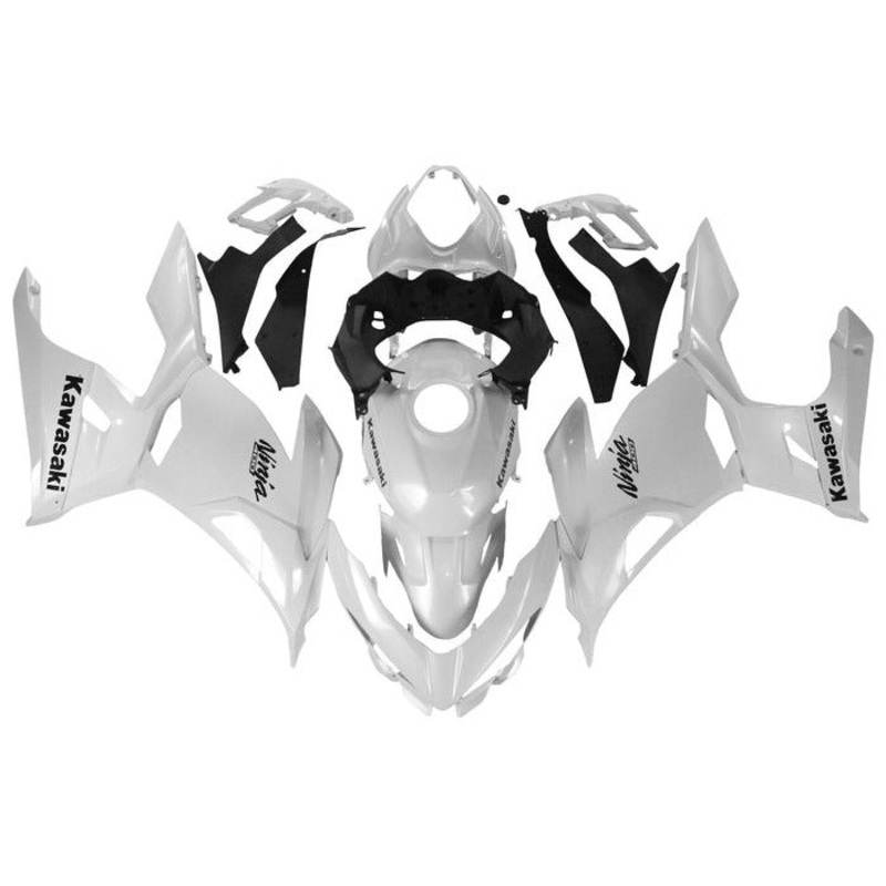Fairings for Kawasaki Ninja 400 (2018-2023) All White No Tank No Seat Cowl No Bolt Kit