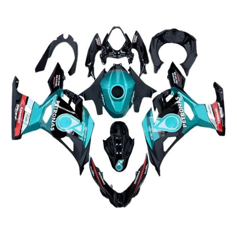 Fairings for Kawasaki Ninja 400 (2018-2023) Black, Blue, Petronas No Tank No Seat Cowl No Bolt Kit
