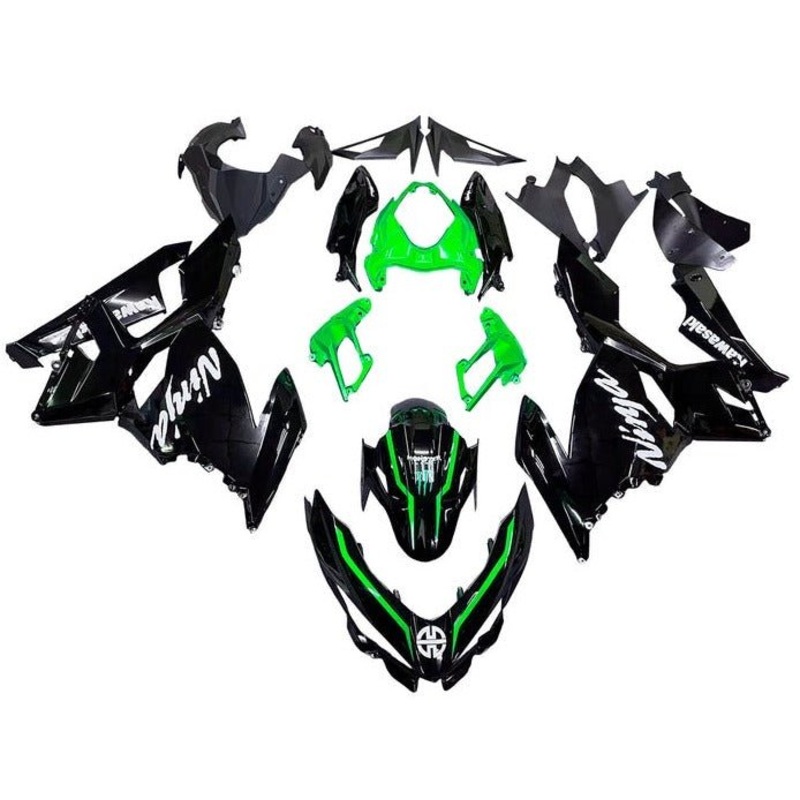 Fairings for Kawasaki Ninja 400 (2018-2023) Black, Green, White No Tank No Seat Cowl No Bolt Kit