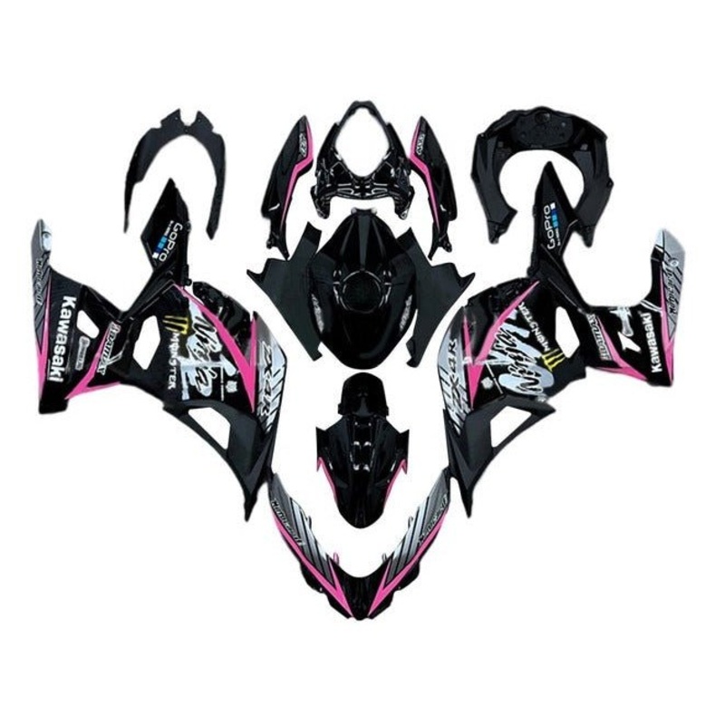 Fairings for Kawasaki Ninja 400 (2018-2023) Black, Pink, White No Tank No Seat Cowl No Bolt Kit