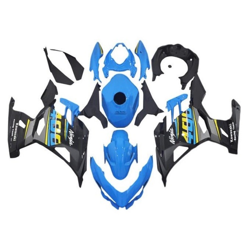 Fairings for Kawasaki Ninja 400 (2018-2023) Blue, Black, Yellow, Gray No Tank No Seat Cowl No Bolt Kit