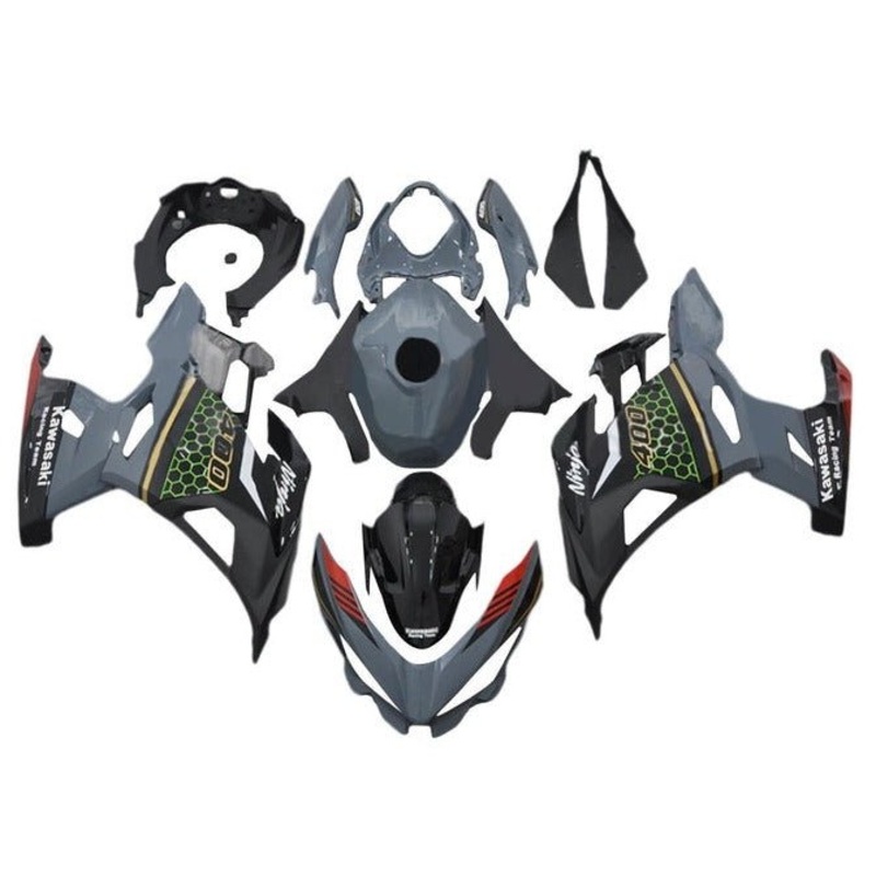 Fairings for Kawasaki Ninja 400 (2018-2023) Gray, Black, Green, Gold No Tank No Seat Cowl No Bolt Kit