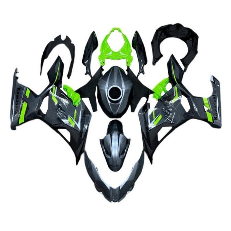 Fairings for Kawasaki Ninja 400 (2018-2023) Gray, Green No Tank No Seat Cowl No Bolt Kit