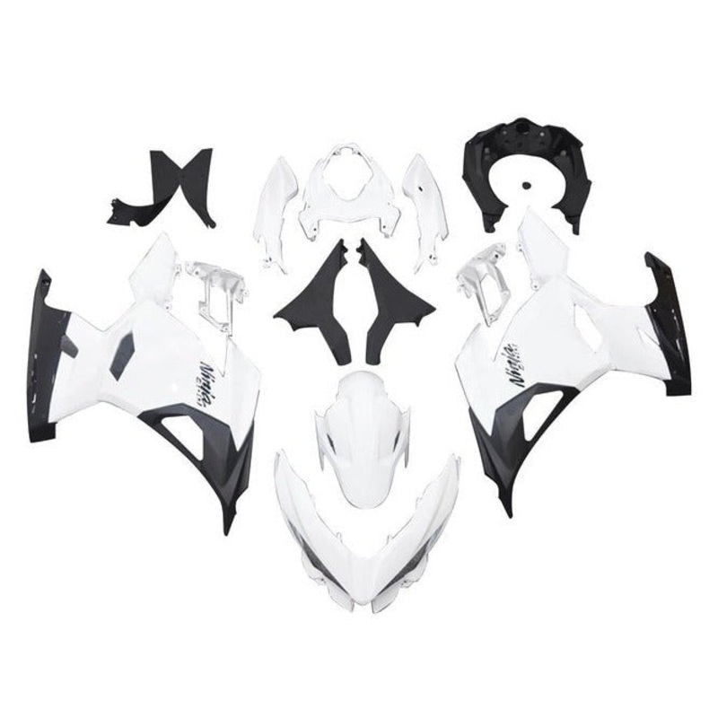 Fairings for Kawasaki Ninja 400 (2018-2023) Matte White, Matte Black No Tank No Seat Cowl No Bolt Kit