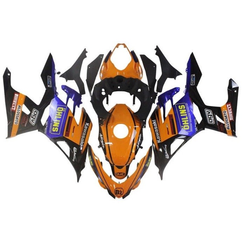 Fairings for Kawasaki Ninja 400 (2018-2023) Orange, Black, Blue No Tank No Seat Cowl No Bolt Kit