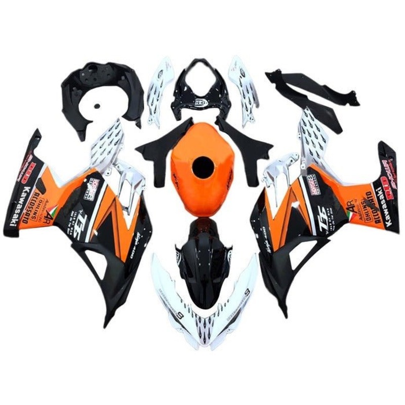 Fairings for Kawasaki Ninja 400 (2018-2023) Orange, Black, White No Tank No Seat Cowl No Bolt Kit