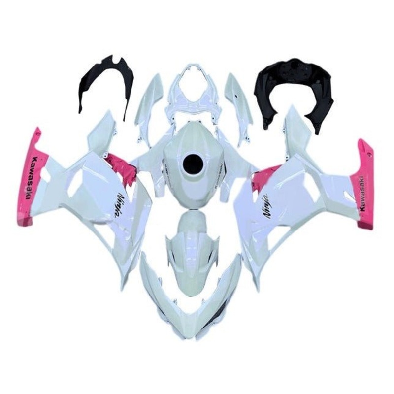 Fairings for Kawasaki Ninja 400 (2018-2023) Pearl White, Pink No Tank No Seat Cowl No Bolt Kit