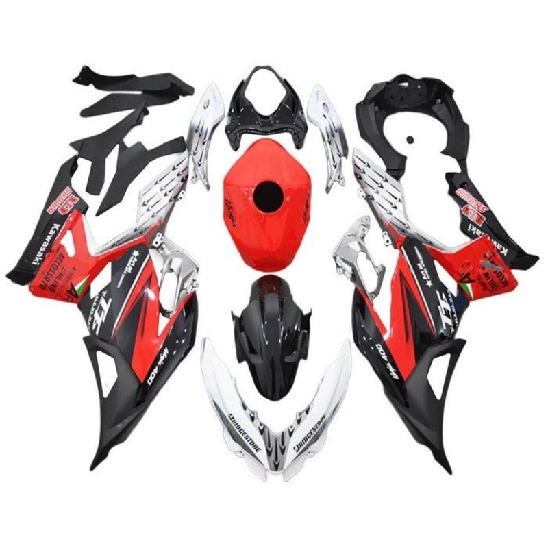 Fairings for Kawasaki Ninja 400 (2018-2023) White, Black, Red, Gray No Tank No Seat Cowl No Bolt Kit