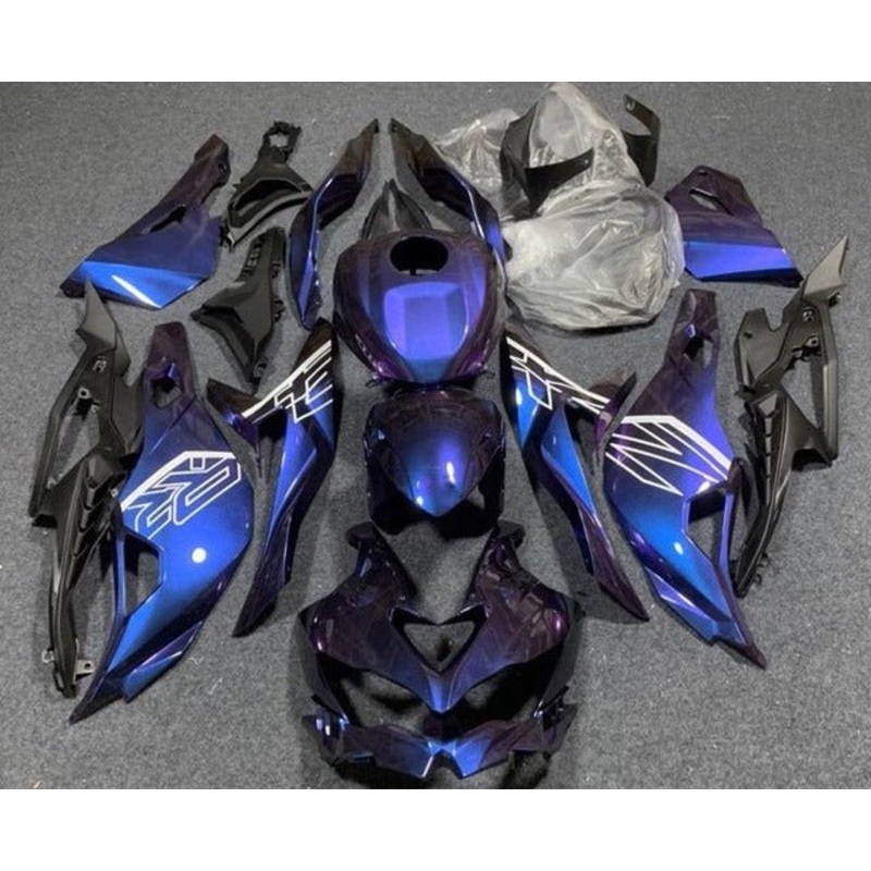 Fairings for Kawasaki ZX4R (2019-2025) Purple, Blue Gradient No Tank No Seat Cowl No Bolt Kit