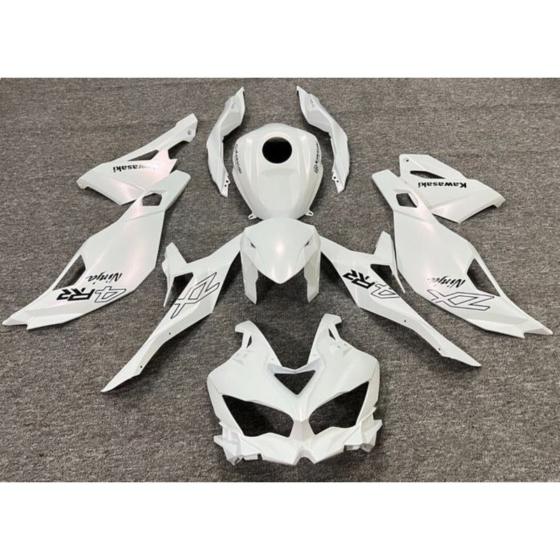 Fairings for Kawasaki ZX4R (2019-2025) White, Black No Tank No Seat Cowl No Bolt Kit